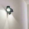 Emmerlev Vägglampa LED Svart, 2-ljuskällor, Rörelsedetektor