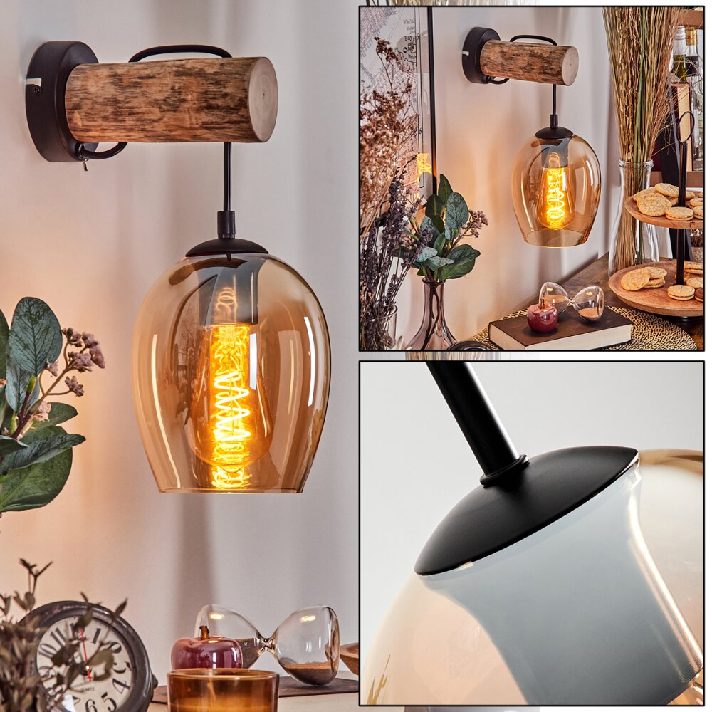 Vevino Vägglampa Naturfärger, Svart, 1-ljuskällor main product photo