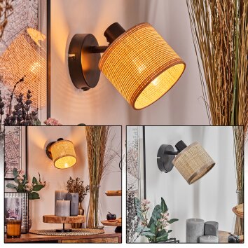Sabadim Vägglampa Svart, 1-ljuskällor Sabadim Vägglampa Svart, 1-ljuskällor