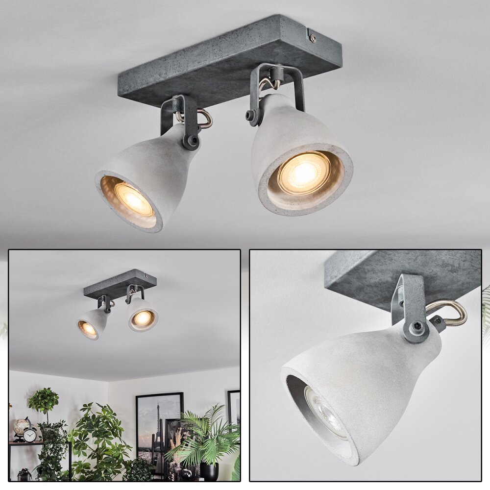 Lomma Taklampa Stål borstat, 2-ljuskällor main product photo