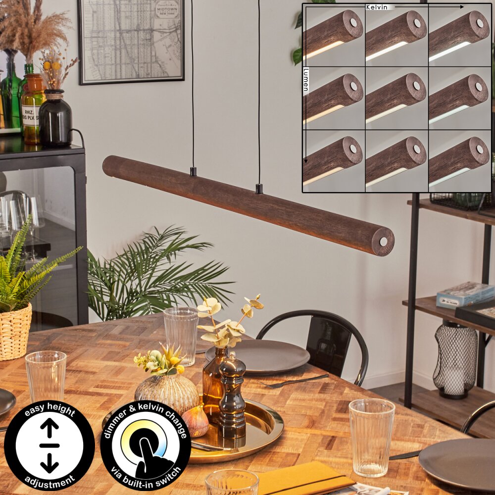 Carbellino Pendelbelysning LED Mörkbrun, Svart, 1-ljuskällor main product photo