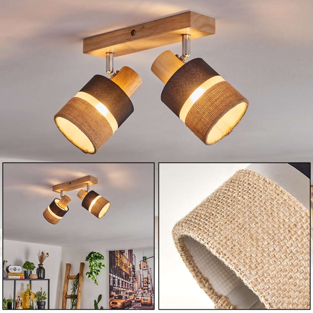 Fallhagen Taklampa Krom, Naturfärger, 2-ljuskällor main product photo