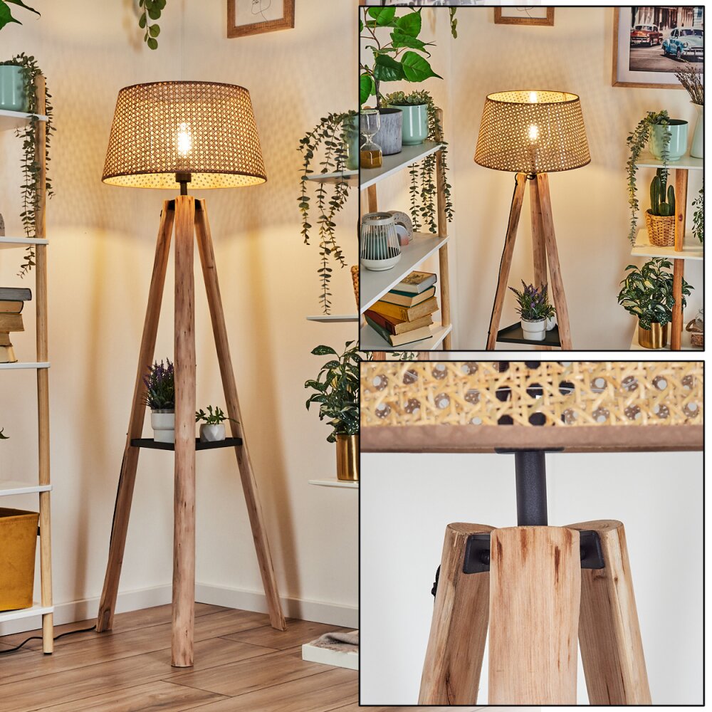 Ramila Golvlampa Naturfärger, Svart, 1-ljuskällor main product photo