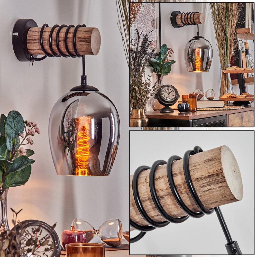 Vevino kullampa, Vägglampa Naturfärger, Svart, 1-ljuskällor main product photo