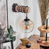 Koyoto kullampa, Vägglampa Naturfärger, Svart, 1-ljuskällor