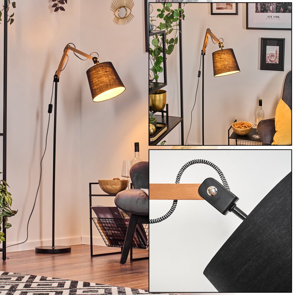 Fridene Golvlampa Naturfärger, Svart, 1-ljuskällor main product photo