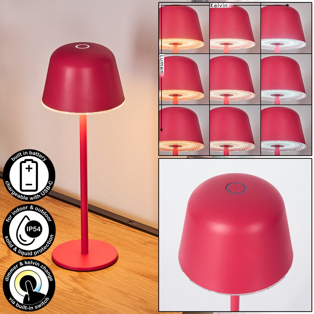 Asen Bordslampa utomhus, Bordslampa LED Rosa, 1-ljuskällor main product photo