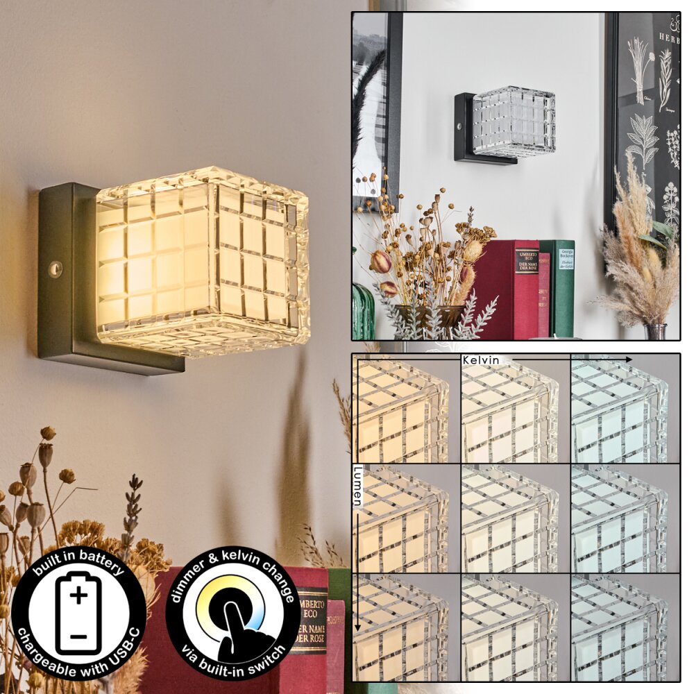 Medvik Vägglampa LED Svart, 1-ljuskällor main product photo