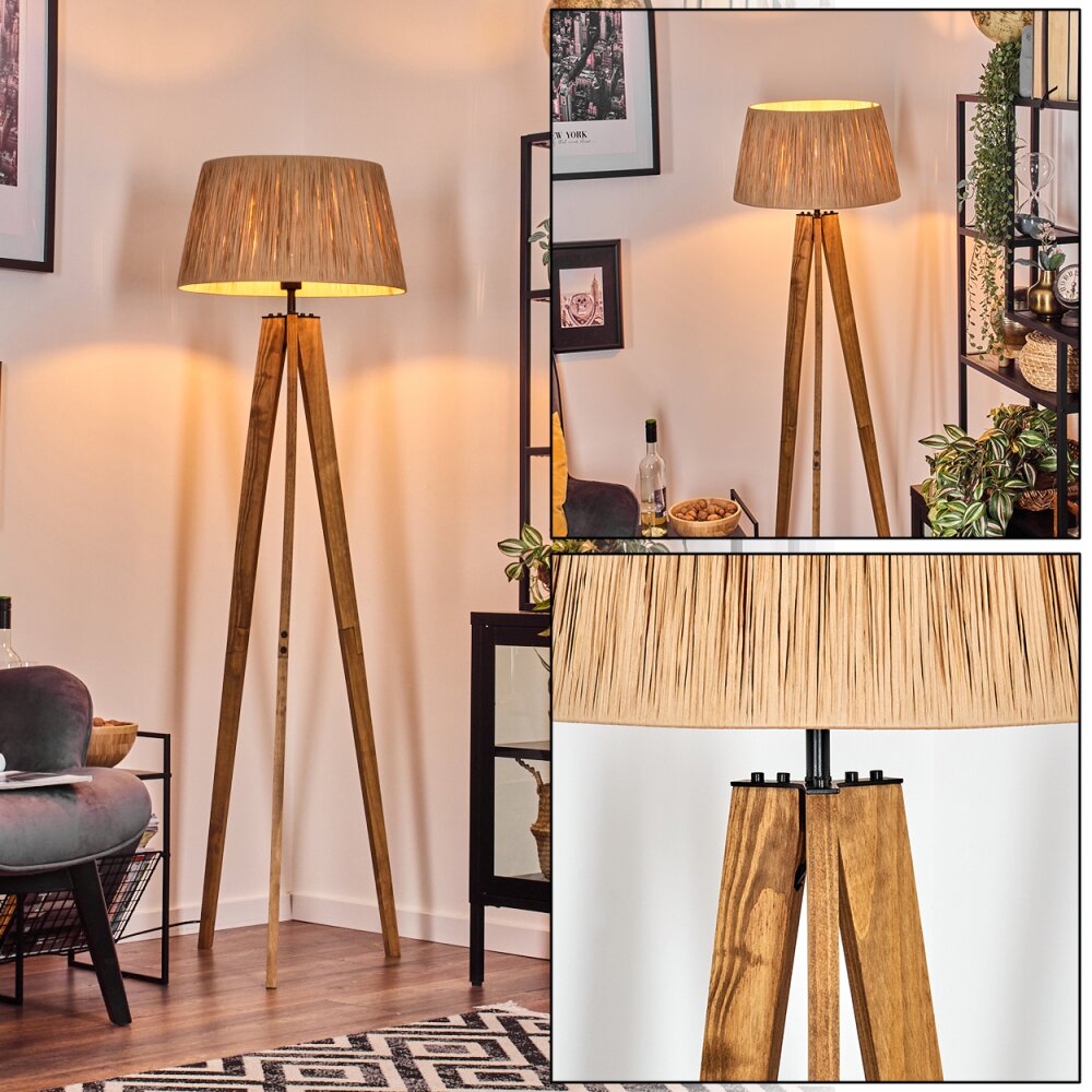 Granja Golvlampa Naturfärger, Svart, 1-ljuskällor main product photo