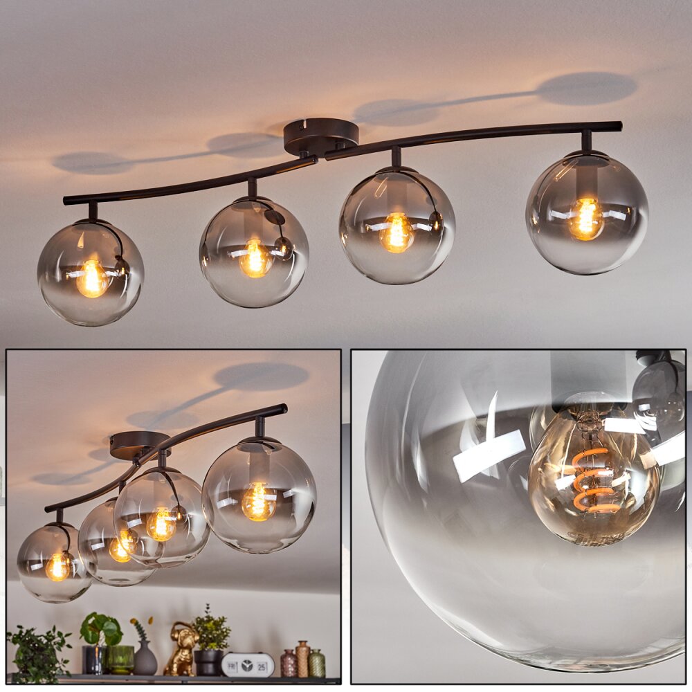Gastor Taklampa, kullampa Klart, Rökfärger, 4-ljuskällor main product photo