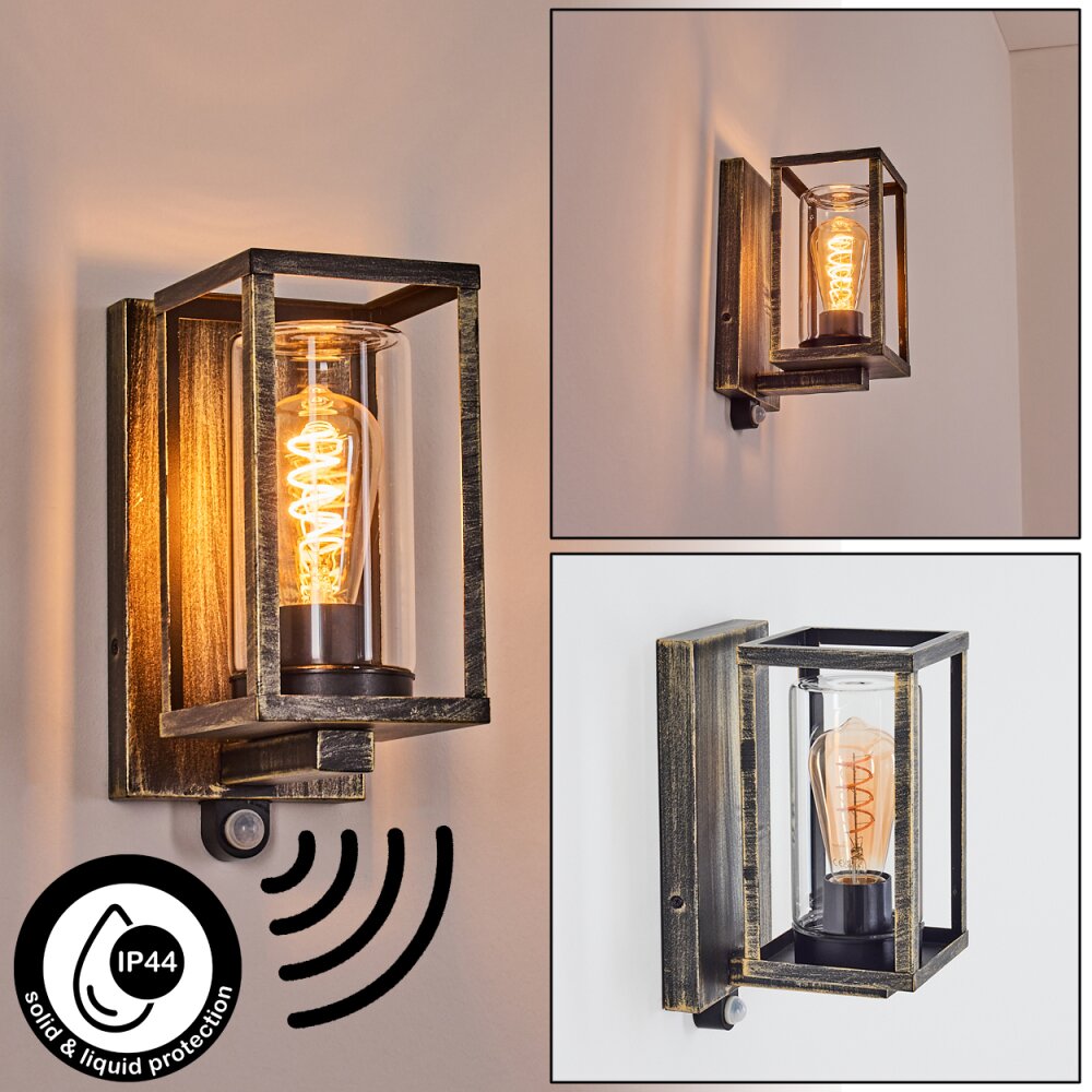 Portalis vägglampa utomhus Guld, Svart, 1-ljuskällor main product photo