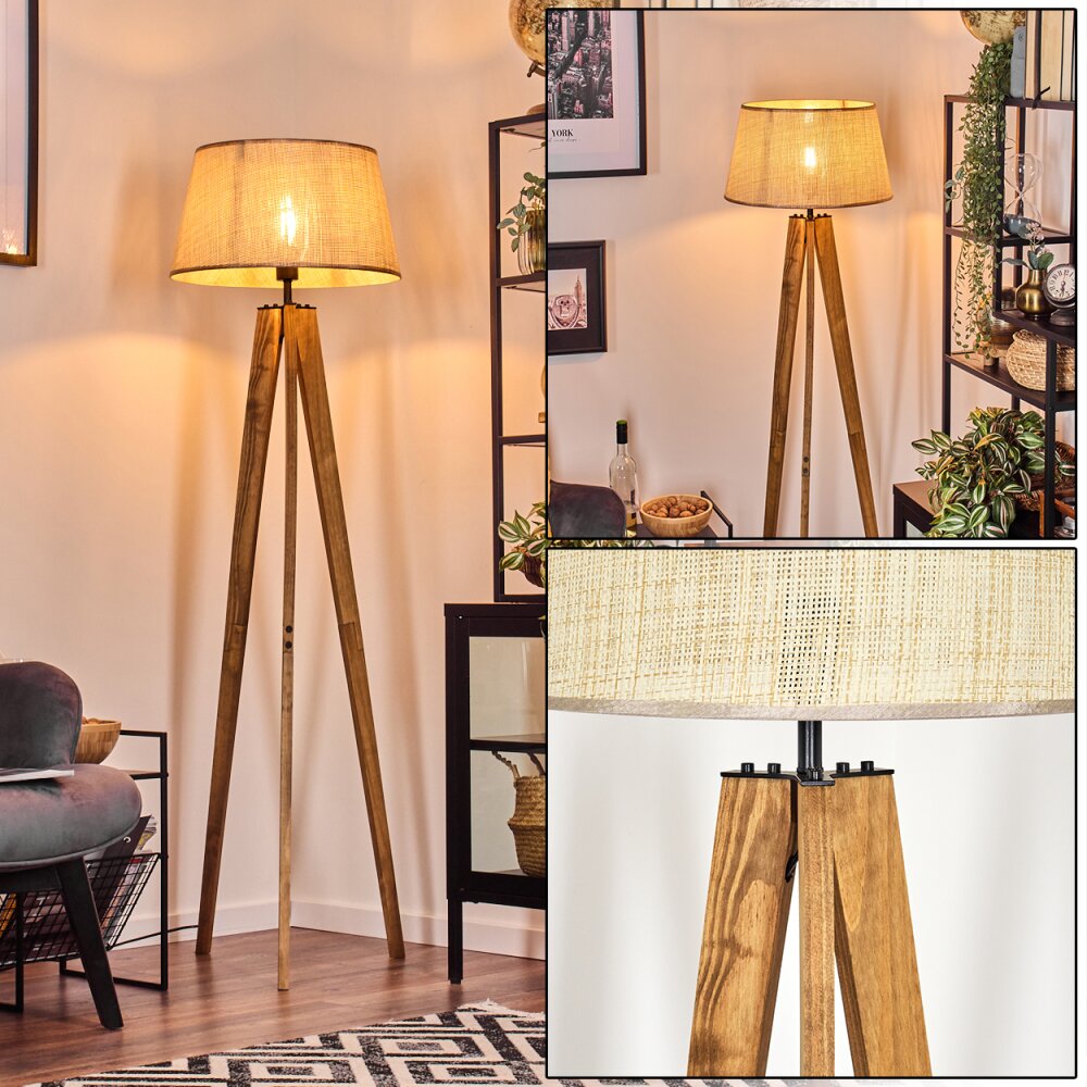 Sabadim Golvlampa Naturfärger, Svart, 1-ljuskällor main product photo