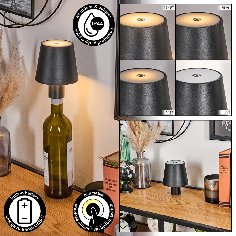 Salgadinho Bordslampa utomhus, Bordslampa LED Svart, 1-ljuskällor main product photo