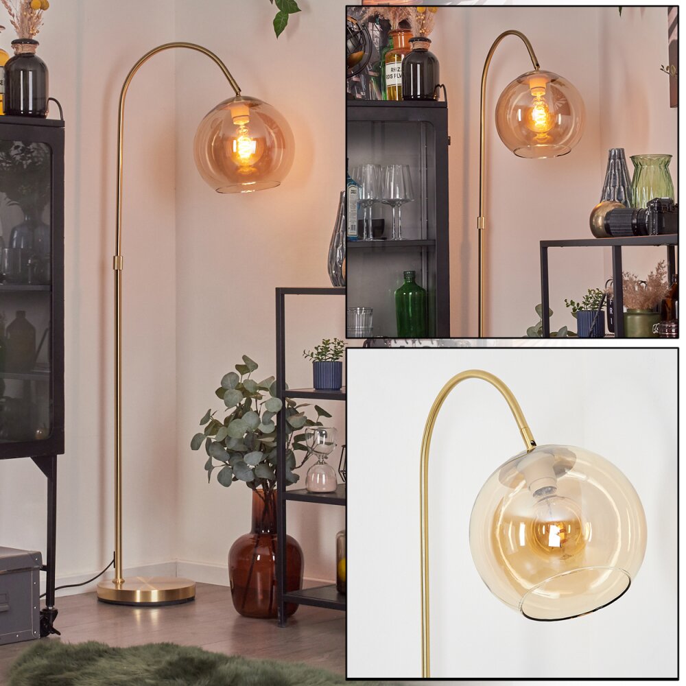 Koyoto kullampa, Golvlampa Mässing, 1-ljuskällor main product photo