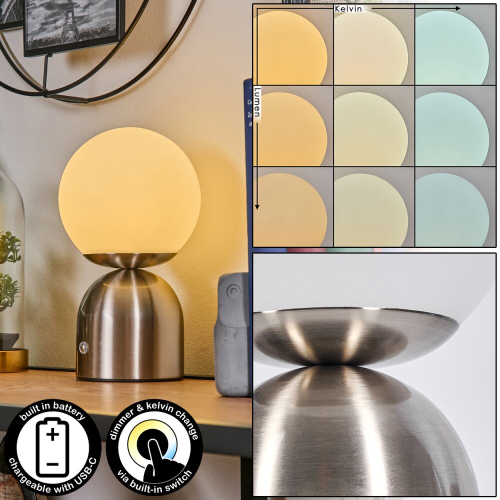 Ulvsbyn Bordslampa LED Nickel matt, 1-ljuskällor main product photo