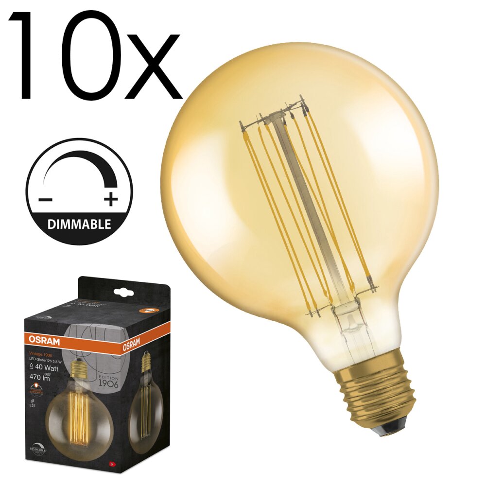 E27 LED 5.8 Watt varmvit dimbar 470 Lumen main product photo