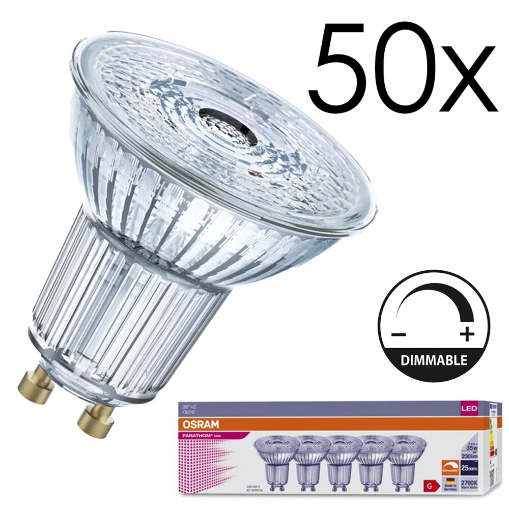 GU10 LED 3.4 Watt varmvit dimbar 230 Lumen main product photo
