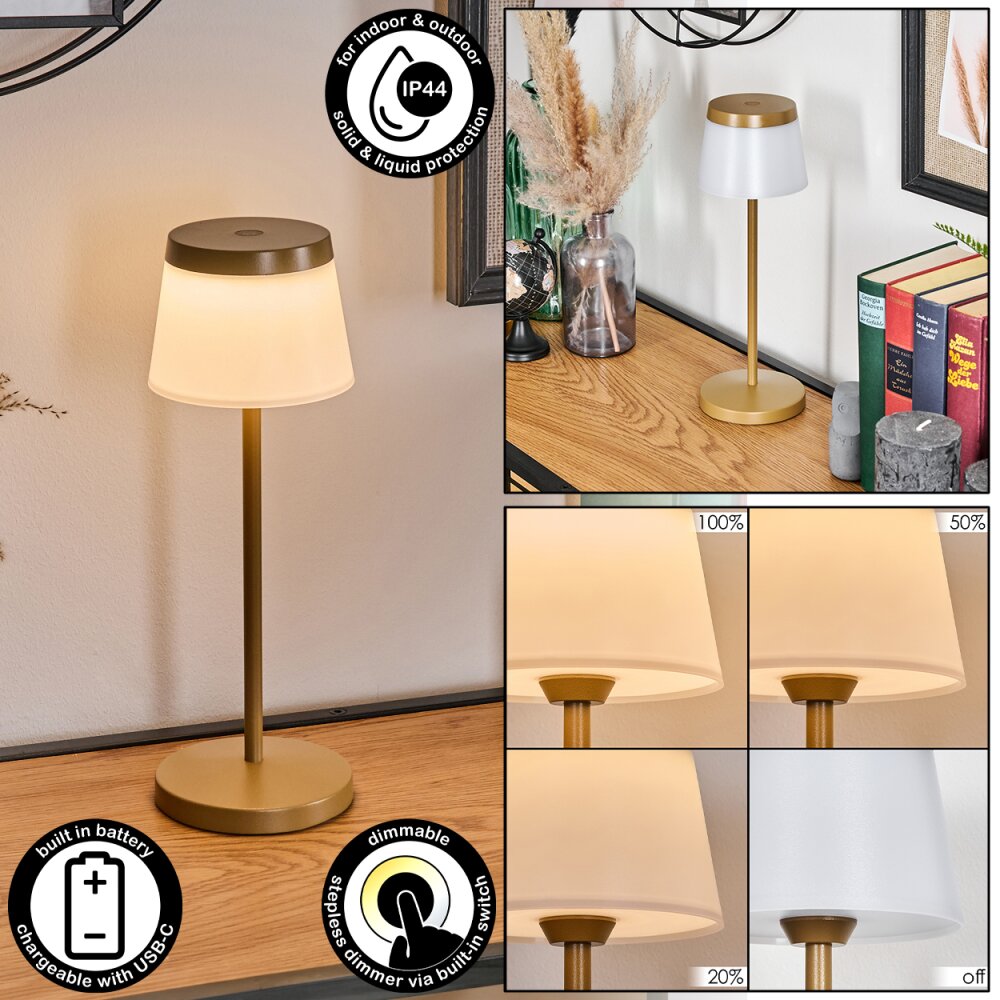 Algeraz Bordslampa utomhus, Bordslampa LED Beige, 1-ljuskällor main product photo