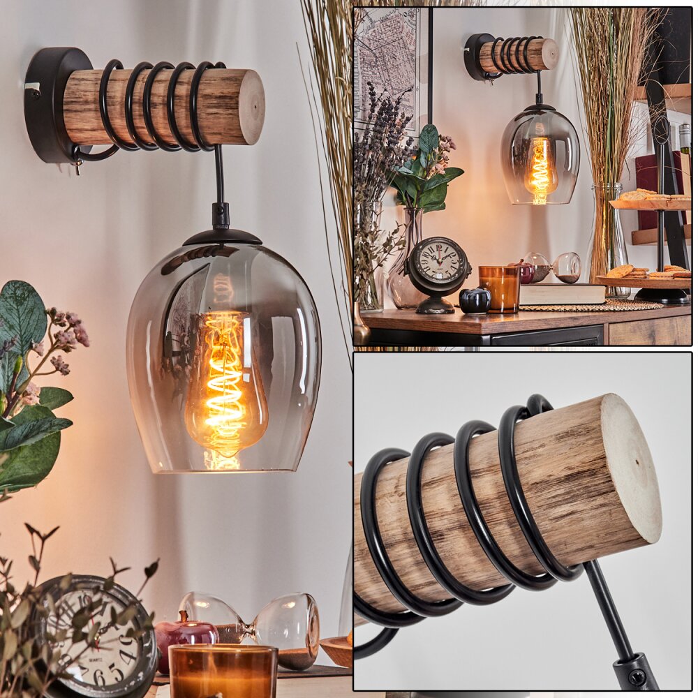 Vevino kullampa, Vägglampa Naturfärger, Svart, 1-ljuskällor main product photo