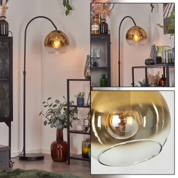 Koyoto kullampa, Golvlampa, Båglampor Guld, Klart, 1-ljuskällor