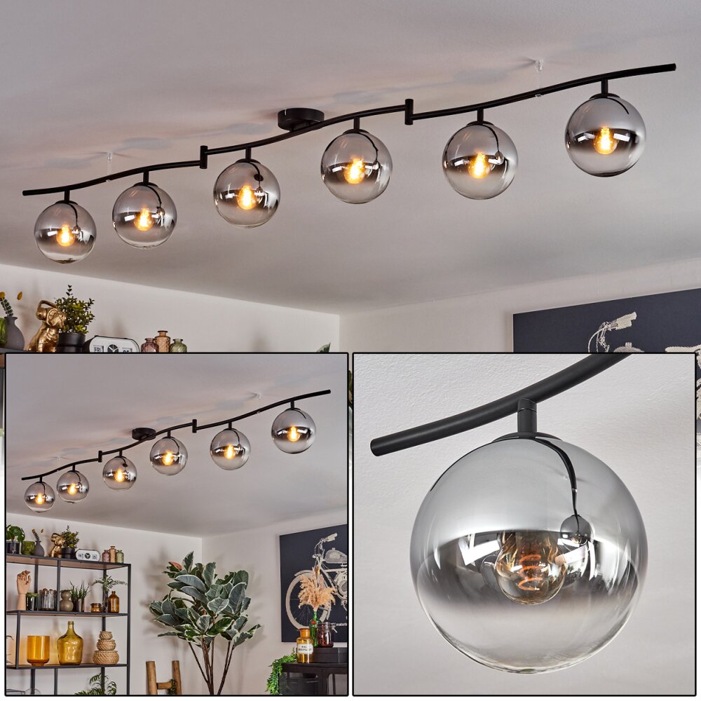 Gastor Taklampa, kullampa Krom, Klart, Rökfärger, 6-ljuskällor main product photo