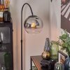 Koyoto kullampa, Golvlampa Krom, Klart, Rökfärger, 1-ljuskällor