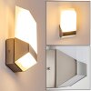 Clear vägglampa utomhus, Vägglampa LED Nickel matt, 1-ljuskällor