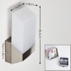 Clear vägglampa utomhus, Vägglampa LED Nickel matt, 1-ljuskällor
