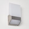 Clear vägglampa utomhus, Vägglampa LED Nickel matt, 1-ljuskällor