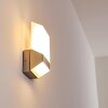 Clear vägglampa utomhus, Vägglampa LED Nickel matt, 1-ljuskällor