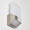 Clear vägglampa utomhus, Vägglampa LED Nickel matt, 1-ljuskällor