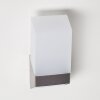 Clear vägglampa utomhus, Vägglampa LED Nickel matt, 1-ljuskällor