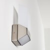 Clear vägglampa utomhus, Vägglampa LED Nickel matt, 1-ljuskällor