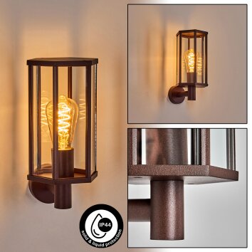 Monfanim vägglampa utomhus Rostfärger, 1-ljuskällor
