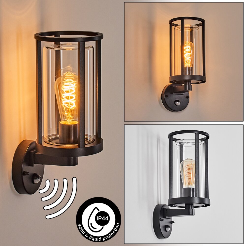 Martinha vägglampa utomhus Svart, 1-ljuskällor, Rörelsedetektor main product photo
