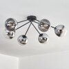 Koyoto Taklampa, kullampa 80 cm Klart, Rökfärger, 6-ljuskällor