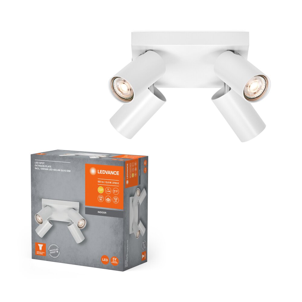 Ledvance Spot Taklampa LED Vit, 4-ljuskällor main product photo