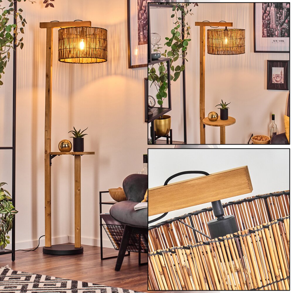 Cando Golvlampa Naturfärger, Svart, 1-ljuskällor main product photo