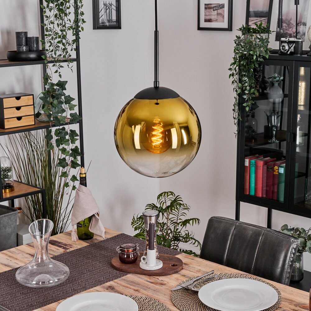 Gastor Pendellampa, kullampa Guld, Klart, 1-ljuskällor main product photo
