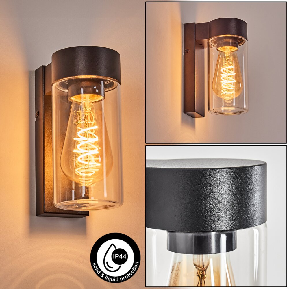 Encoberta vägglampa utomhus Svart, 1-ljuskällor main product photo