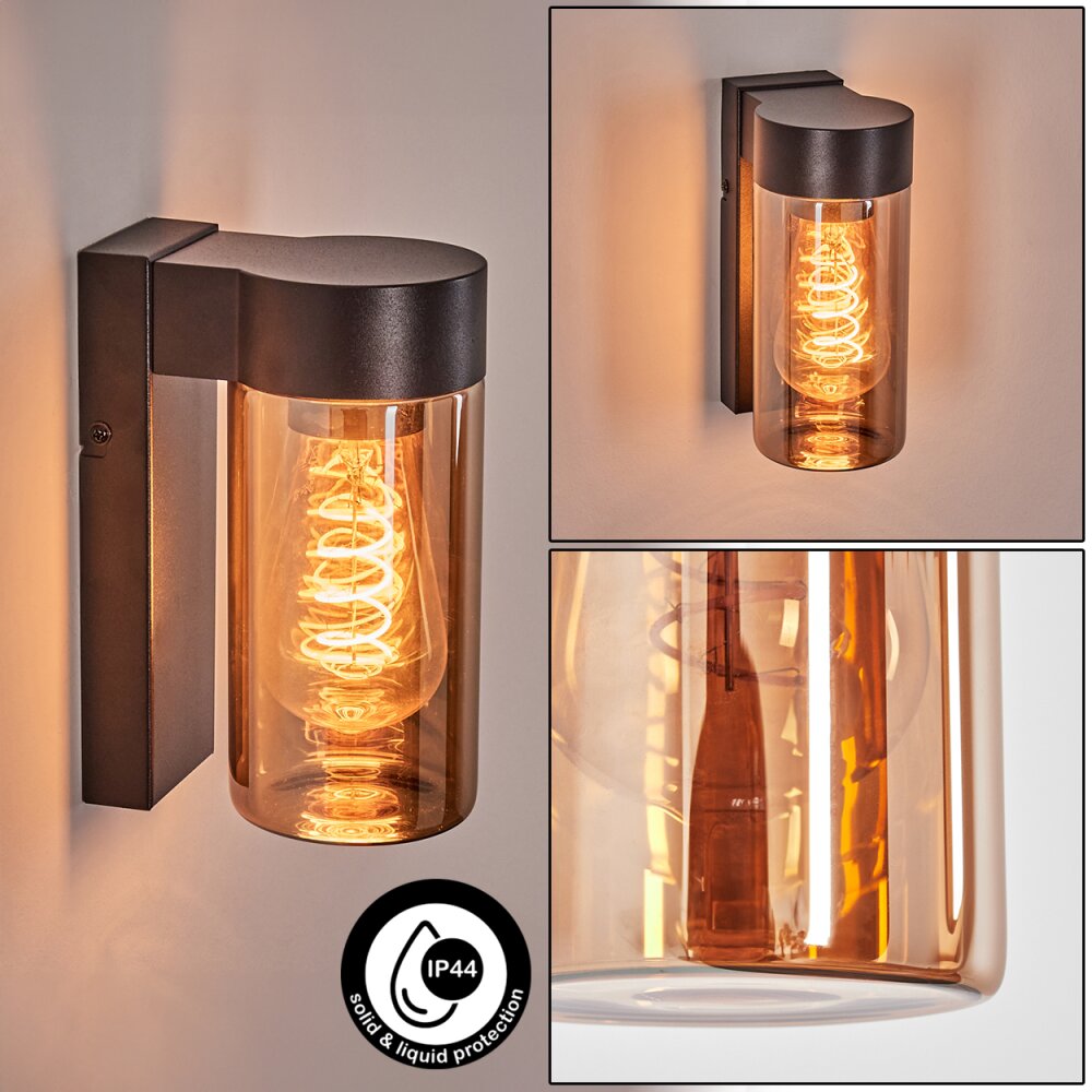 Encoberta vägglampa utomhus Svart, 1-ljuskällor main product photo