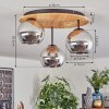 Koyoto Taklampa, kullampa 40 cm Naturfärger, Svart, 3-ljuskällor