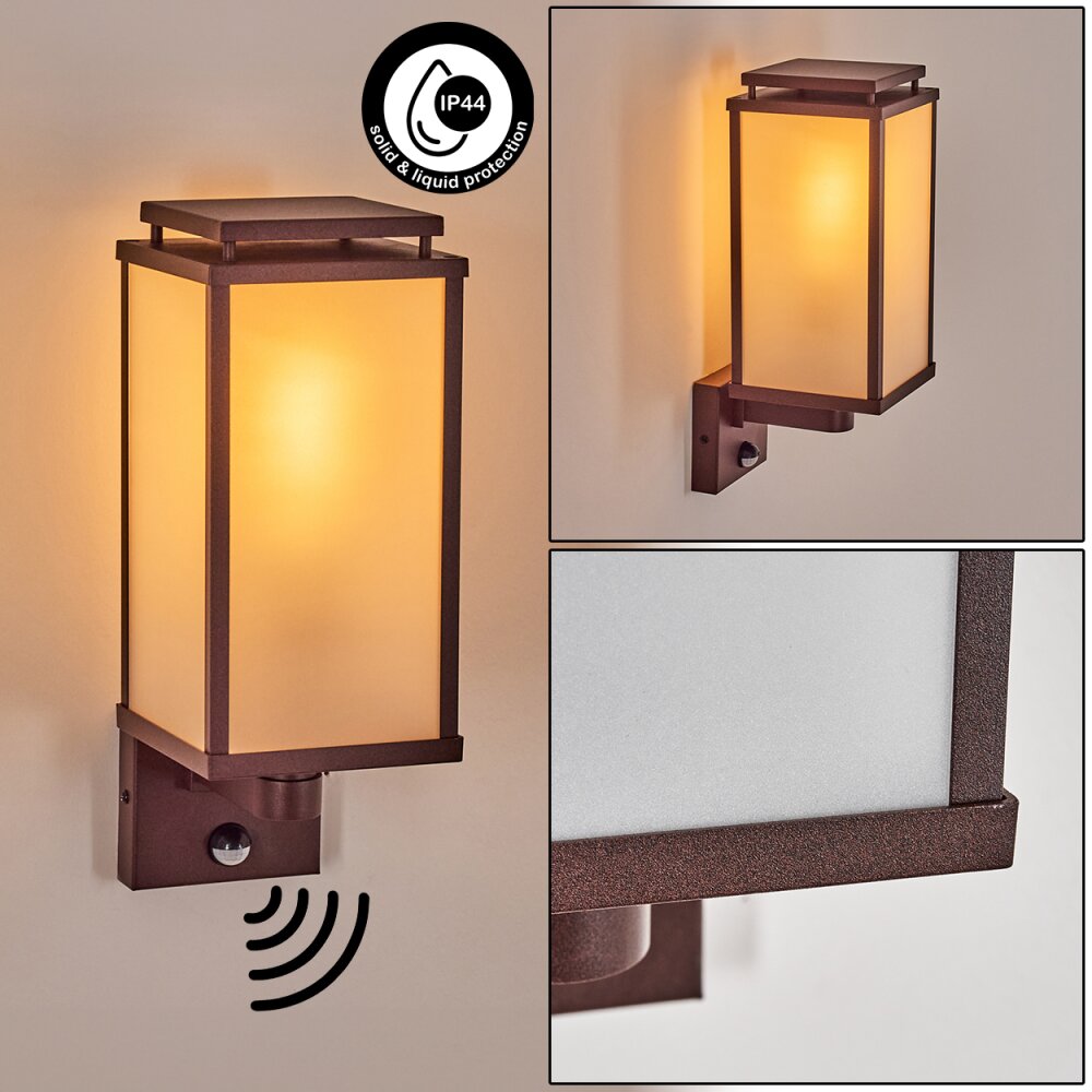 Cadafaes vägglampa utomhus Rostfärger, 1-ljuskällor, Rörelsedetektor main product photo