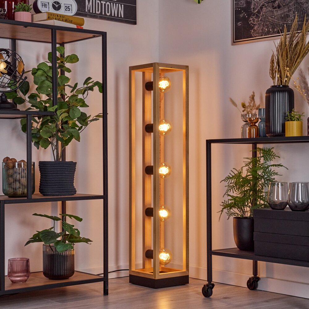 Ottersta Golvlampa Naturfärger, Svart, 5-ljuskällor main product photo
