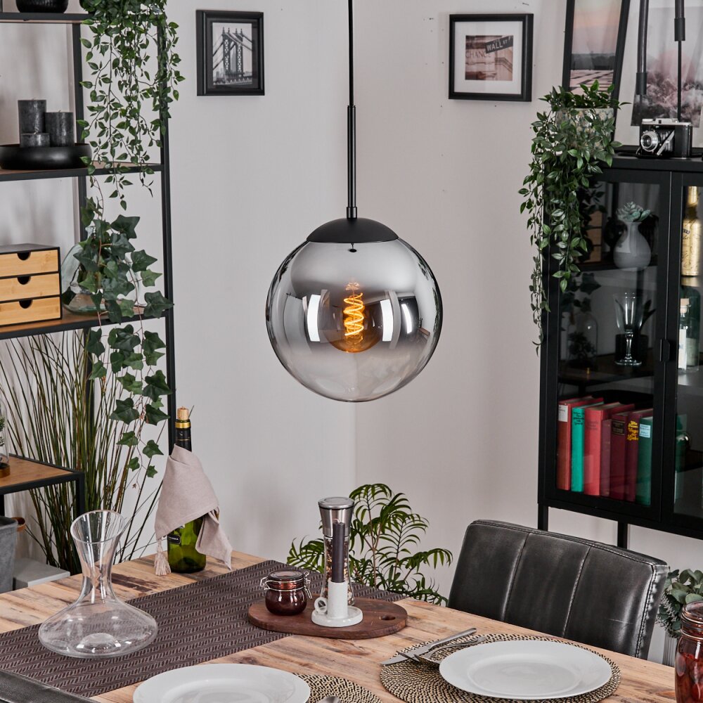 Gastor Pendellampa, kullampa 25 cm Krom, Klart, Rökfärger, 1-ljuskällor main product photo