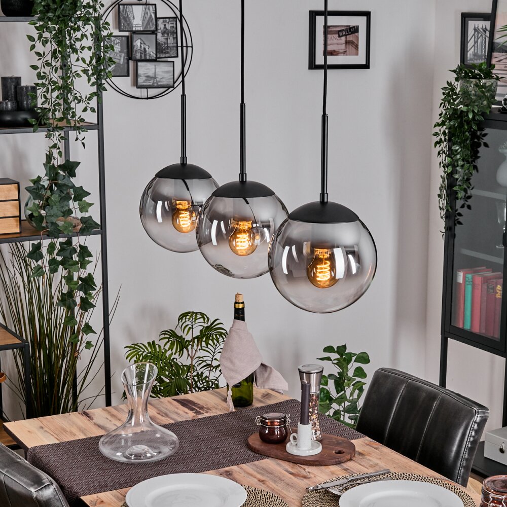 Gastor Pendellampa, kullampa Klart, Rökfärger, 3-ljuskällor main product photo
