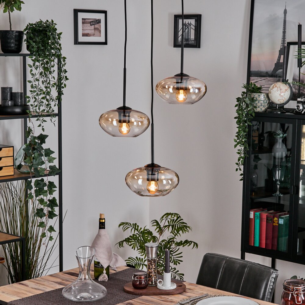 Mertola Pendellampa, kullampa Svart, 3-ljuskällor main product photo