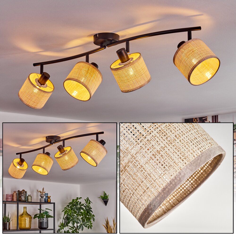 Bassagoda Taklampa Svart, 4-ljuskällor main product photo