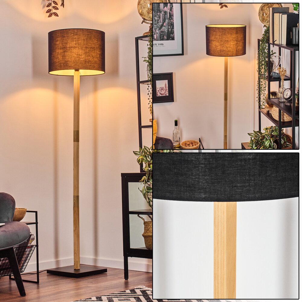 Bassagoda Golvlampa Naturfärger, Svart, 1-ljuskällor main product photo