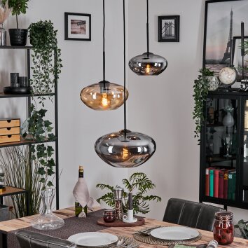 Mertola Pendellampa, kullampa Svart, 3-ljuskällor Mertola Pendellampa, kullampa Svart, 3-ljuskällor